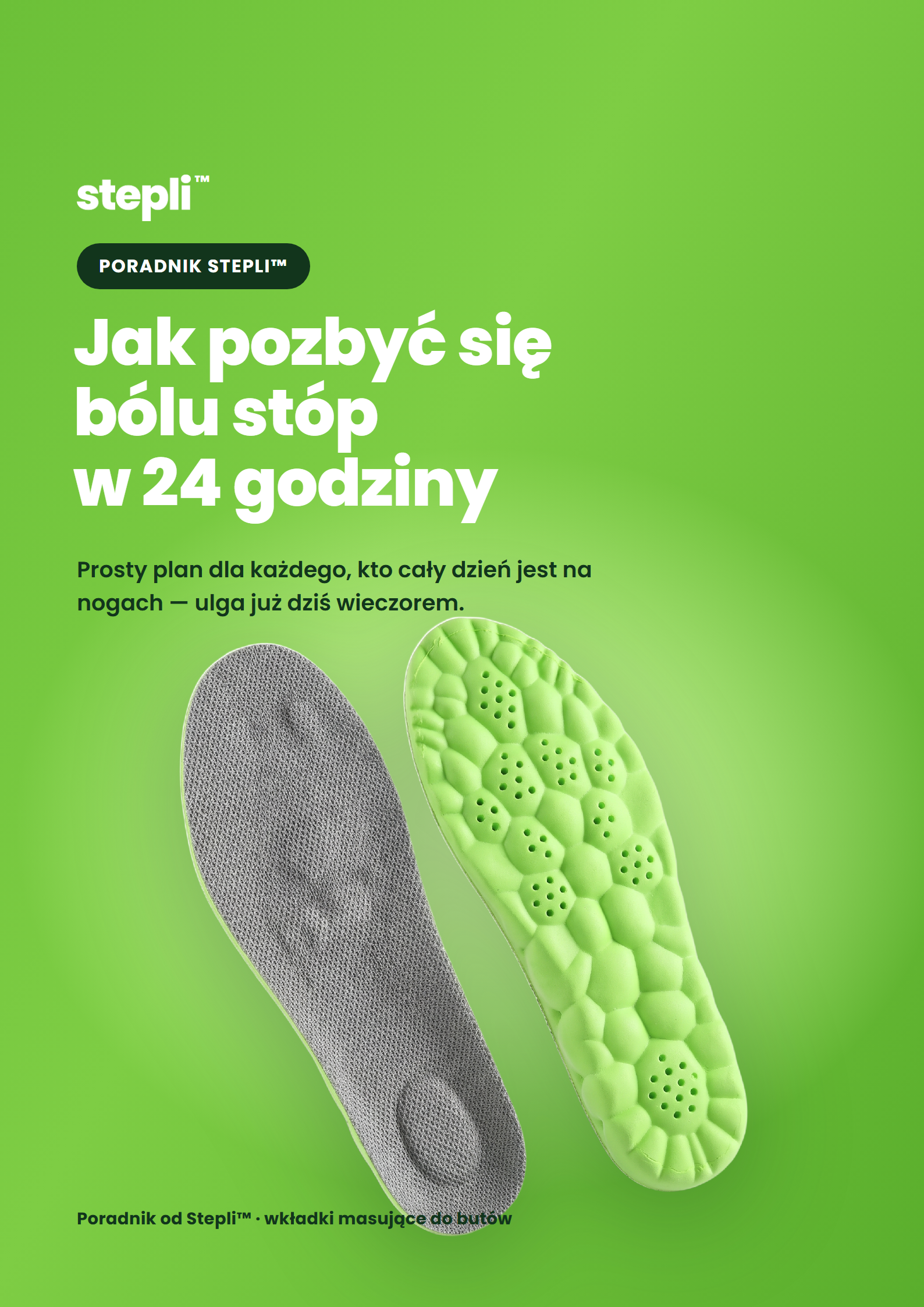 E-book Stepli: Jak pozbyć się bólu stóp w 24 godziny — okładka