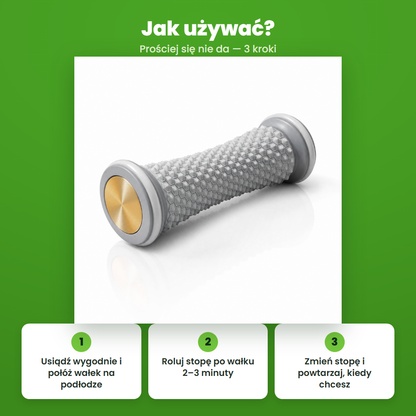 Jak używać wałka do masażu stóp Stepli™ — 3 kroki